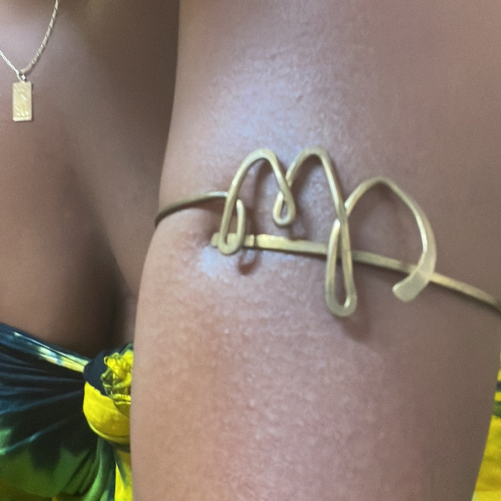 Virgo Symbol Brass Arm Cuff